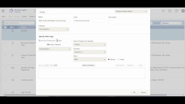 Filter UDVs (User Defined Variables) (MarketSight) смотреть онлайн