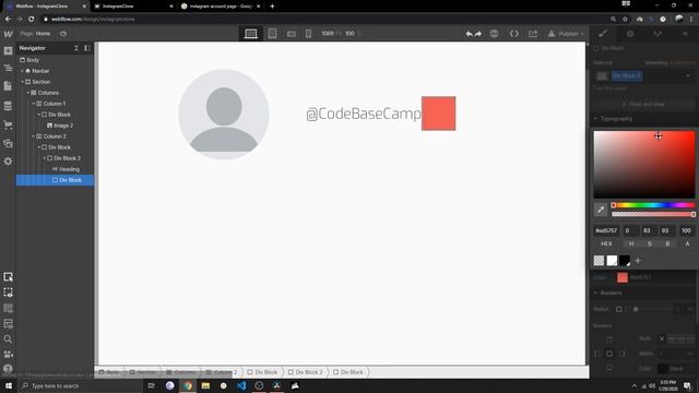 WebFlow Tutorial - Recreate the Instagram Account Page смотреть онлайн