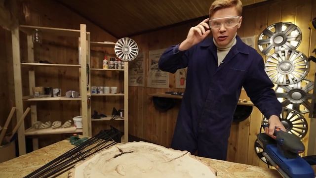 Стильный стол из спила дерева | DIY | Своими руками смотреть онлайн