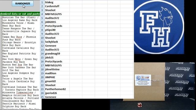Team Draw ~ 2016 Super Break Heavy Hitters Firehand Exclusive Box Break #2 - 7/1/16 смотреть онлайн
