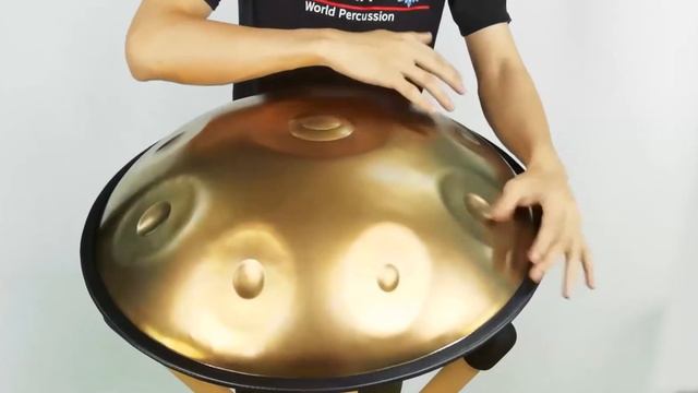 Asteman Handpan Pure Golden D Minor 9 Notes | 1st Generation Hangdrum Pantam Hand Drum