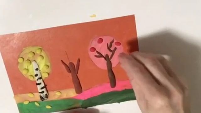 Лепим осенний пейзаж просто.