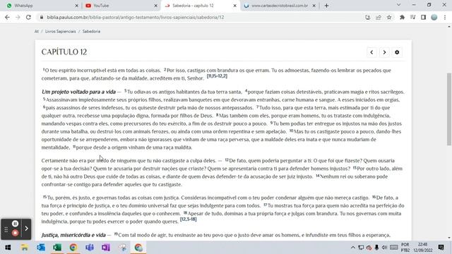Livro da Sabedoria - Cap. 12. смотреть онлайн