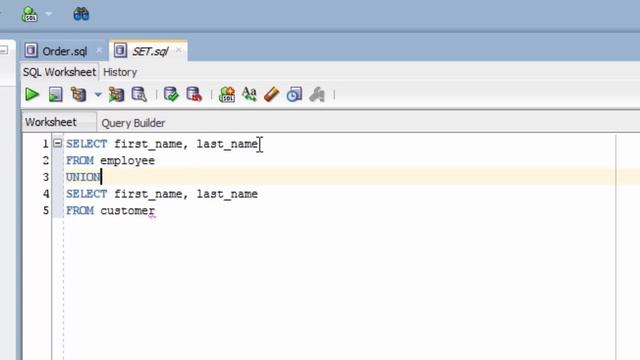 Set Operators and UNION (Introduction to Oracle SQL) смотреть онлайн