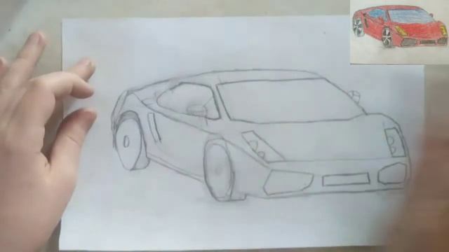 рисуем Ламборгини-Галлардо. смотреть онлайн