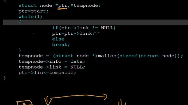 singly linked list C program and concept смотреть онлайн