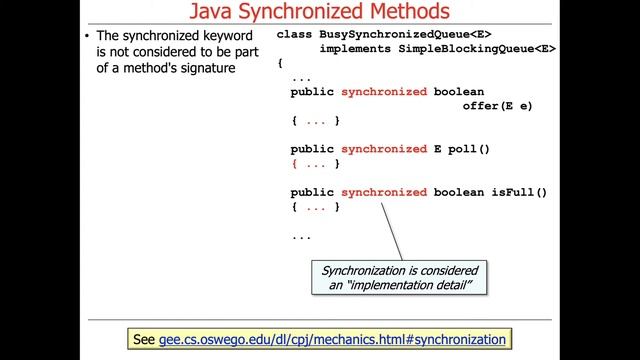 Java Monitor Object Synchronized Methods смотреть онлайн