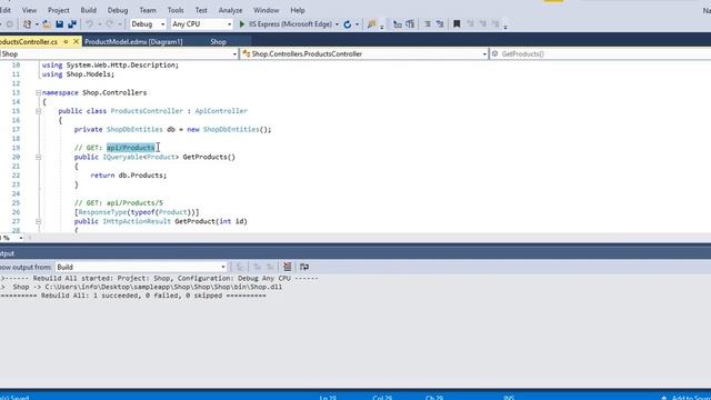 WEB API -2 Database first tutorial смотреть онлайн