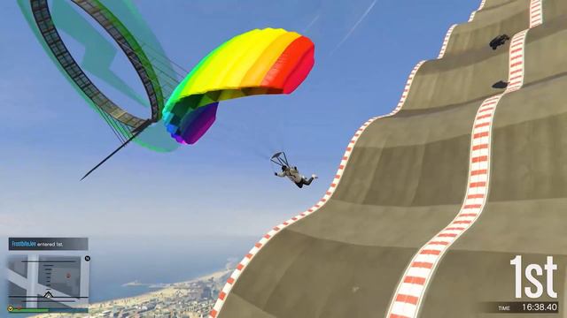 CHOP COMPLETED THE 98.555% IMPOSSIBLE PRO MEGA RAMP IN GTA 5 RACE смотреть онлайн