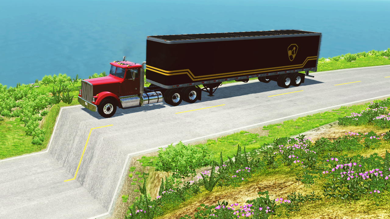 Автомобили против незаконченной дороги - BeamNG Drive смотреть онлайн