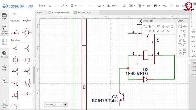 NodeMCU 4 Channel Relay Module Design using EasyEDA смотреть онлайн