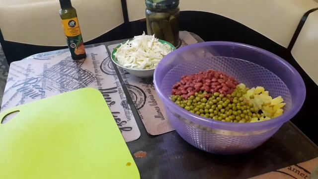 Салат в Пост забытый но очень вкусный 