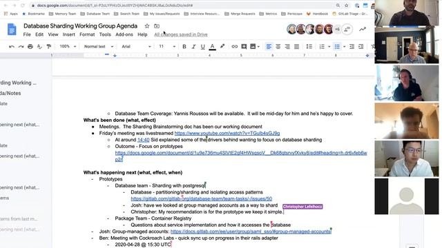 2020 04 27 Database Sharding Working Group смотреть онлайн