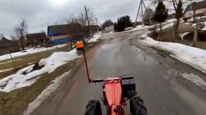 Мотоблок МТЗ.  5-я передача.  Испытания - 2021.03