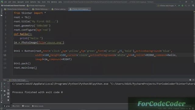 Add Images On Tkinter Label And Buttons | GUI Programming Using Python Tkinter #4 смотреть онлайн