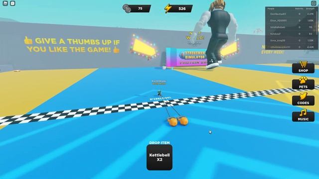Strongman Simulator Симулятор Качка в Роблокс Налягаю на Железо и тягаю Колёса! смотреть онлайн