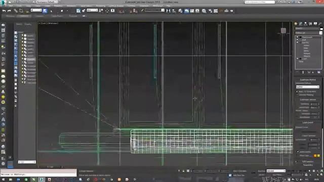 Как создается 3D моделирование сцены дизайна спальной комнаты и ее визуализация... смотреть онлайн