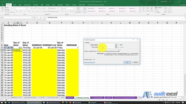 Formula to determine day of week from date in Excel смотреть онлайн