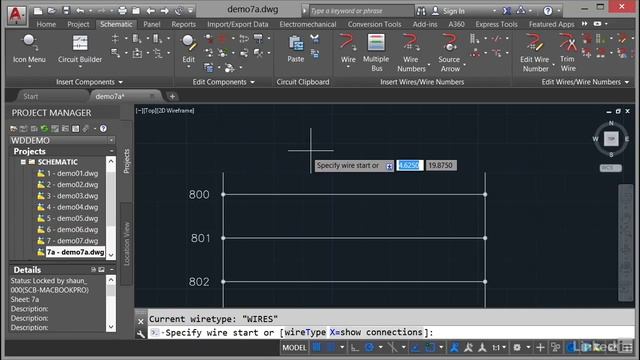 AutoCAD Tutorial - Inserting wires смотреть онлайн