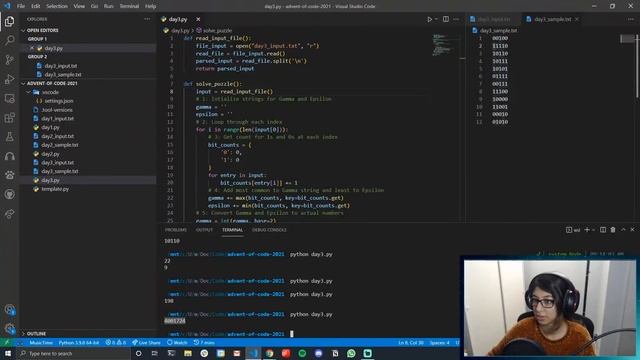Advent of Code | Day 3 in PYTHON смотреть онлайн