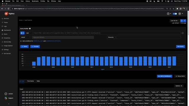 SigNoz Demo - Application Monitoring (APM), distributed tracing, Logs Management, Exceptions, Alert смотреть онлайн