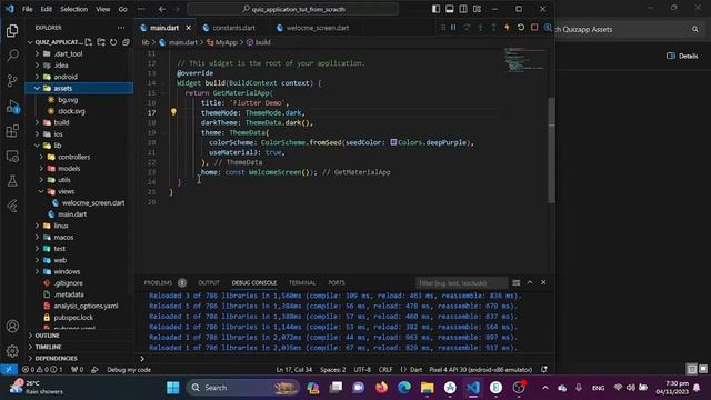 Getting Started with Flutter: Building a Quiz App - Designing Welcome Screen (Part 2) смотреть онлайн