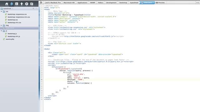 Twitter Bootstrap - Typeahead Plugin with Remote Source смотреть онлайн