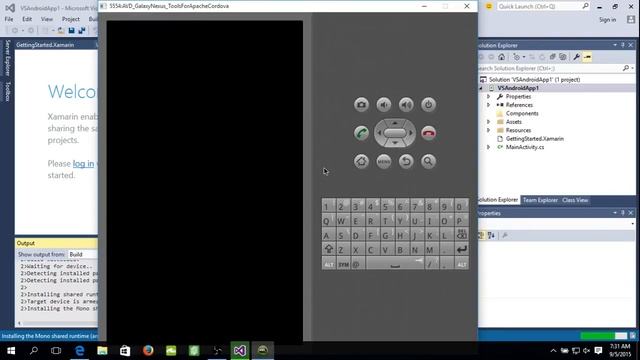 Hello World Android App on Visual Studio 2015, run on AVD смотреть онлайн