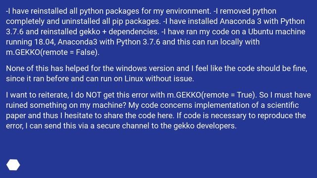GEKKO error when running remote = False on Windows 10 Pro смотреть онлайн