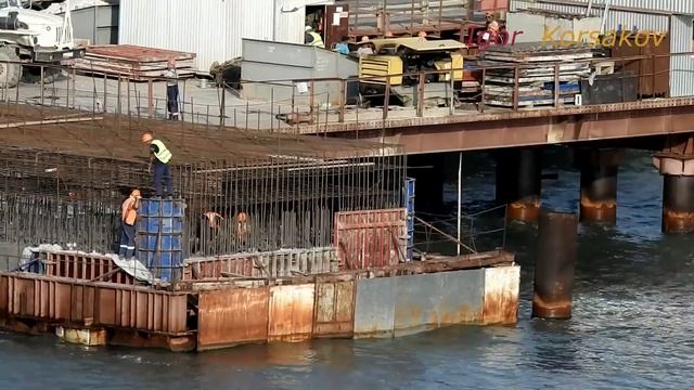 Крымский(август 2018)мост! Стр-во опор в подробностях,армирование,бетонирование!МК в подробностях!