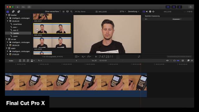 Comica CVM-V02C vs RODE Smartlav+ | Finmal Cut Pro X Audiospur synchornisieren смотреть онлайн