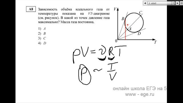 Реальный вариант егэ по физике 2013 А8 смотреть онлайн