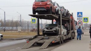 Автовоз едет на выгрузку или работа на Автовозе