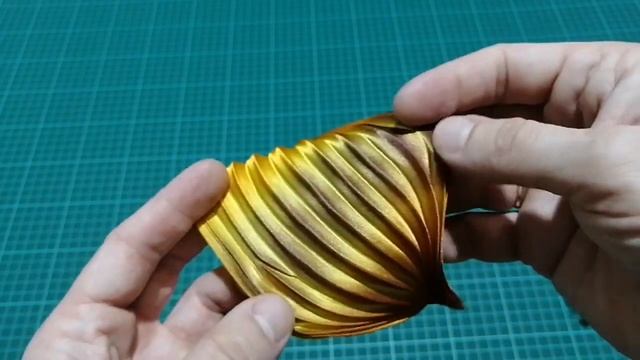 Лента декоративная "Floranta" Shibori (Шибори) 120 мм 20 см - №121e коричневый/золотой смотреть онлайн