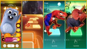 Grizzy & Les Lemmings 🆚 Godzilla 🆚 T-Rex 🆚 Dinosaur Spiderman 🎶 Who Will Win? #154