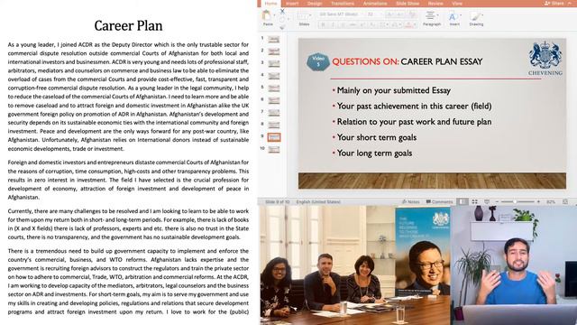 CHEVENING SCHOLARSHIP INTERVIEW Questions based on Career Plan Essay | Complete Crash Course смотреть онлайн