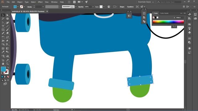 Flat design illustration of Android apps development(Adobe illustrator tutorial) from Art Tutor смотреть онлайн