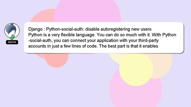 Django : Python-social-auth: disable autoregistering new users смотреть онлайн