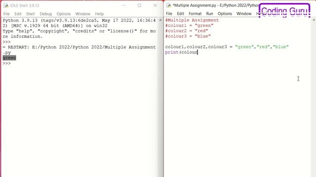 4. Multiple Assignment Function in Python - Online Free Python Course 2022 смотреть онлайн