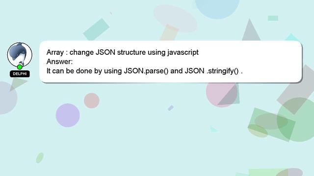 Array : change JSON structure using javascript смотреть онлайн
