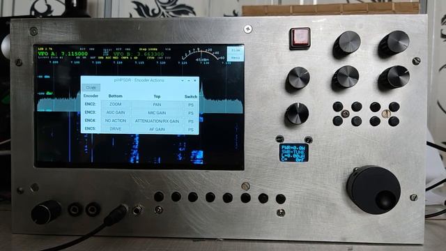 HiQSDR Mini + PiHPSDR + Raspberry Pi4 + LСD 7 дюймов (PiHPSDR Controller MK II).mp4