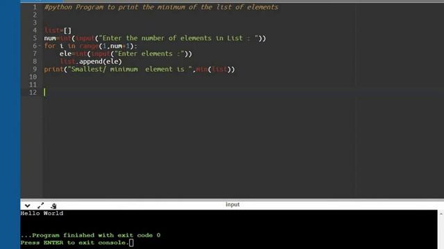 Python Program to Print Min/Max Element in a List || Tamil смотреть онлайн