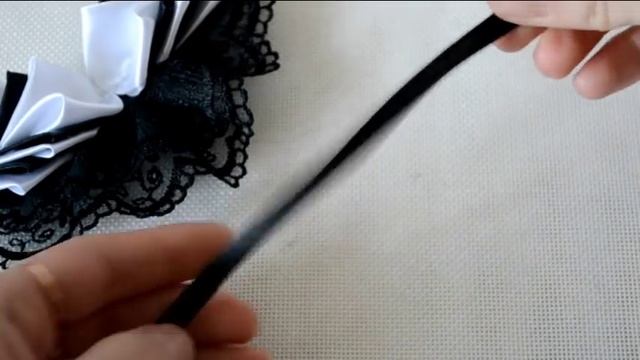 Комплект из лент в офис, школу/Галстук+заколка/GROSGRAIN RIBBON SCHOOL SET/МК / DIY смотреть онлайн
