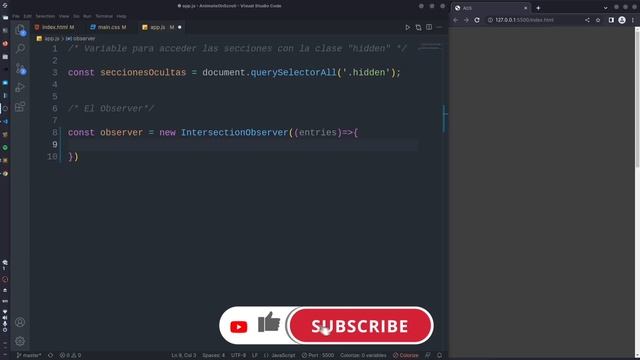 Como hacer una animacion al hacer scroll con Intersection Observer смотреть онлайн