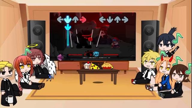 Chainsaw Man React To Chainsaw Man Vs Katana Man & Auditor FNF