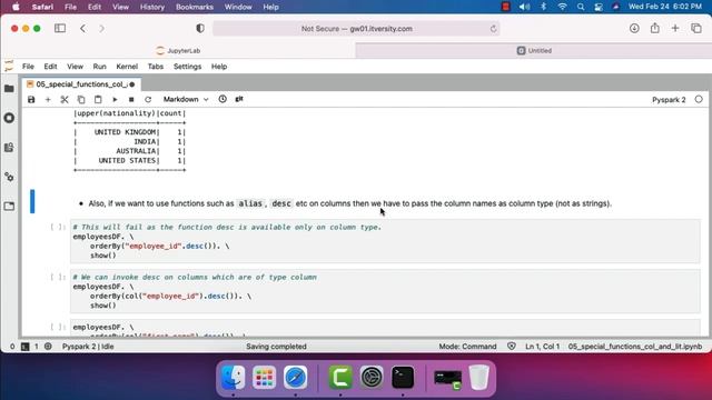 Apache Spark Python - Processing Column Data - Special Functions - col and lit смотреть онлайн
