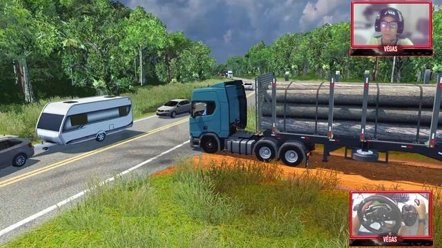 Scania V8 no puxe do florestal/ MAPA ELDORADO PRÓ/ LIVE ETS2 смотреть онлайн
