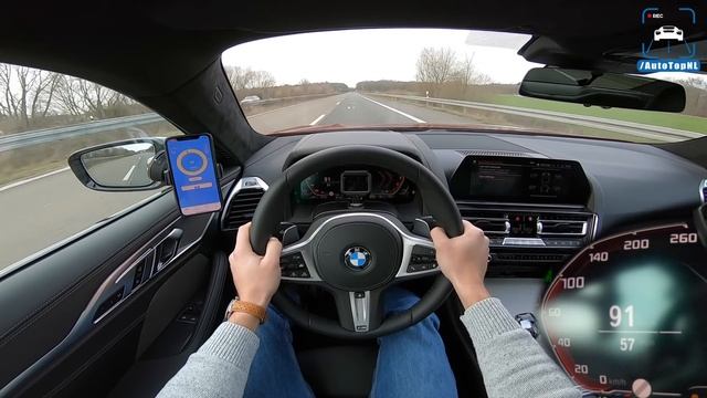 BMW 8 Series M850i XDrive AUTOBAHN POV 260km/h TOP SPEED By AutoTopNL