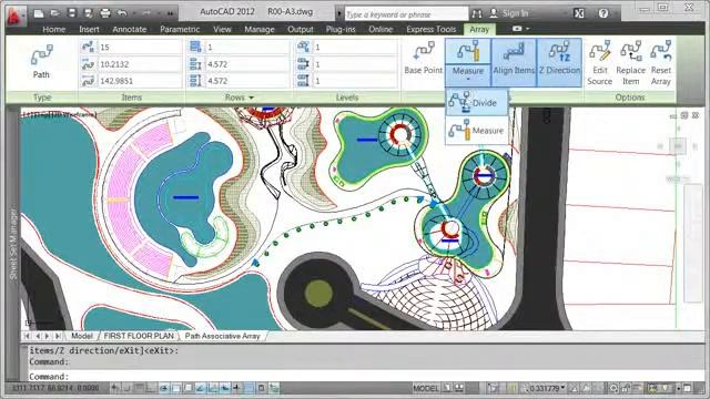AutoCAD 2012 Path Array смотреть онлайн