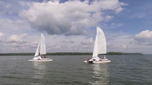 Путешествие по реке Унжа на двух парусных катамаранах СибКат-21